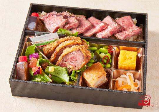 牛カツとミスジステーキ弁当-mainlargeimage