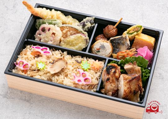 天ぷらと鶏の照り焼き松茸五目御膳-mainlargeimage