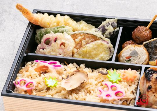 天ぷらと鶏の照り焼き松茸五目御膳-secoundlargeimage