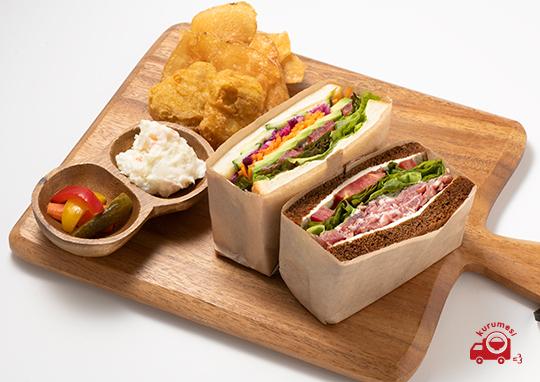 6種のベジタブル 生ハムクリームチーズのサンドイッチセット 1 000円 Crunch Munch クランチマンチ の弁当配達 くるめし弁当