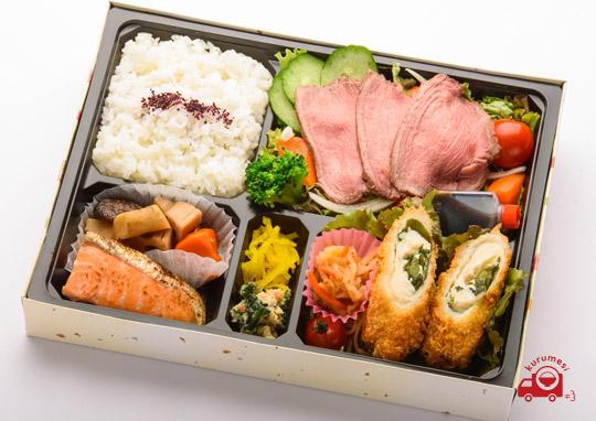 特製ローストビーフサラダ ささみチーズフライ弁当 1 150円 フードワークの弁当配達 くるめし弁当